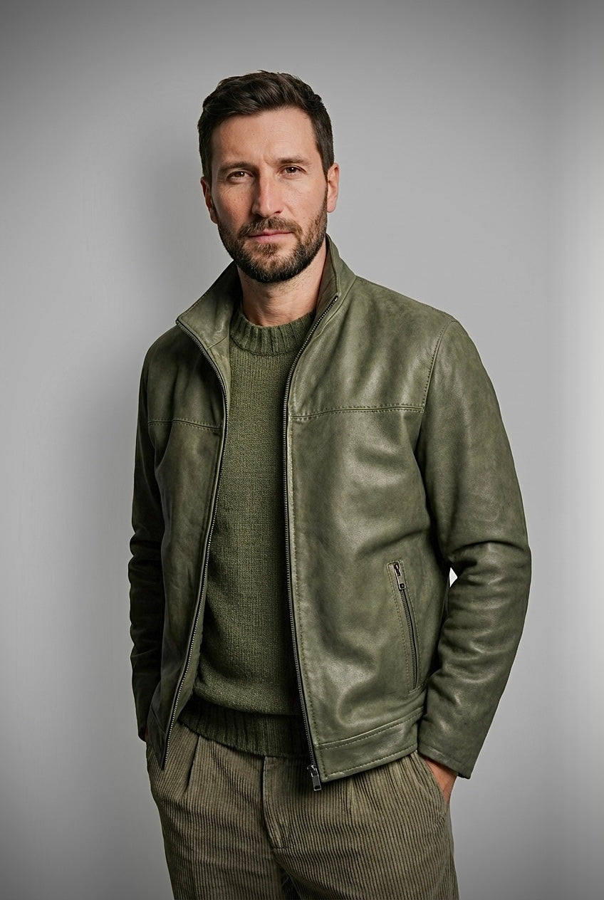Oliver Authentic bomber leather Jacket