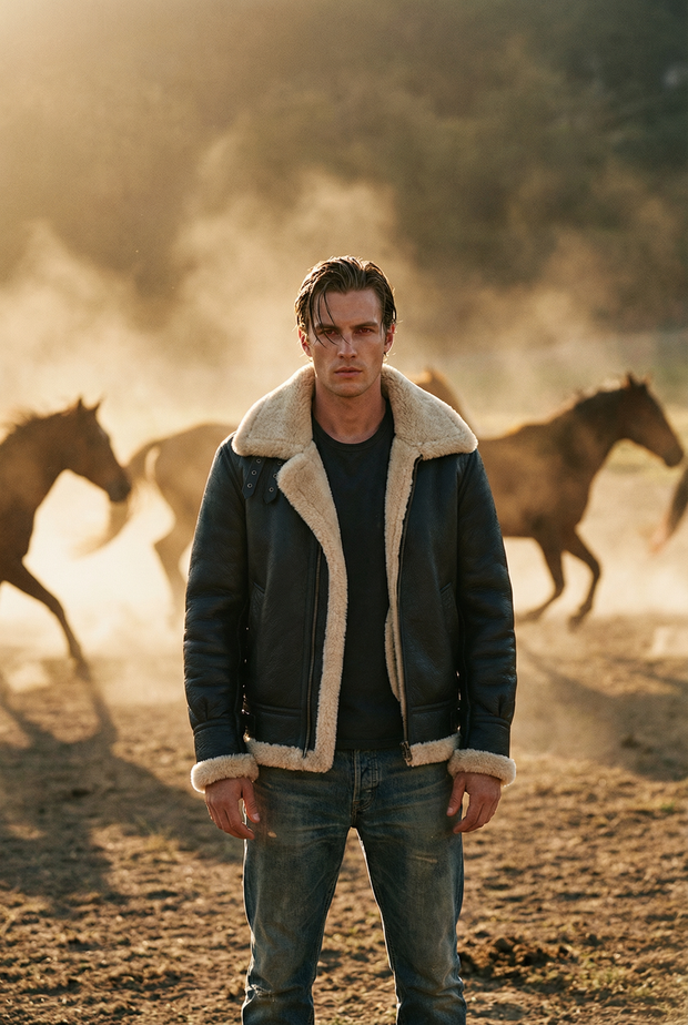 Tyler Original RAF Sheepskin Bomber Jacket