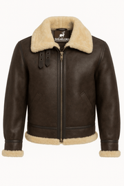 WW2 Classic B-3 Sheepskin Leather Bomber Jacket - Shearlord