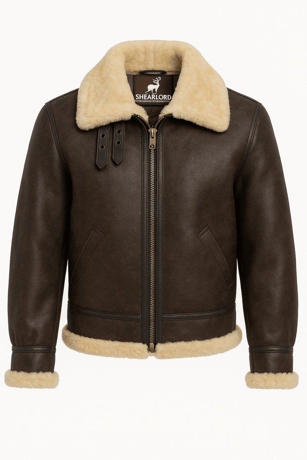WW2 Classic B-3 Sheepskin Leather Bomber Jacket