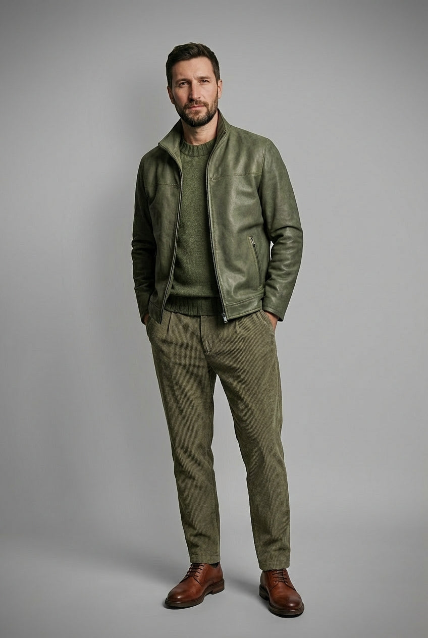 Oliver Authentic bomber leather Jacket