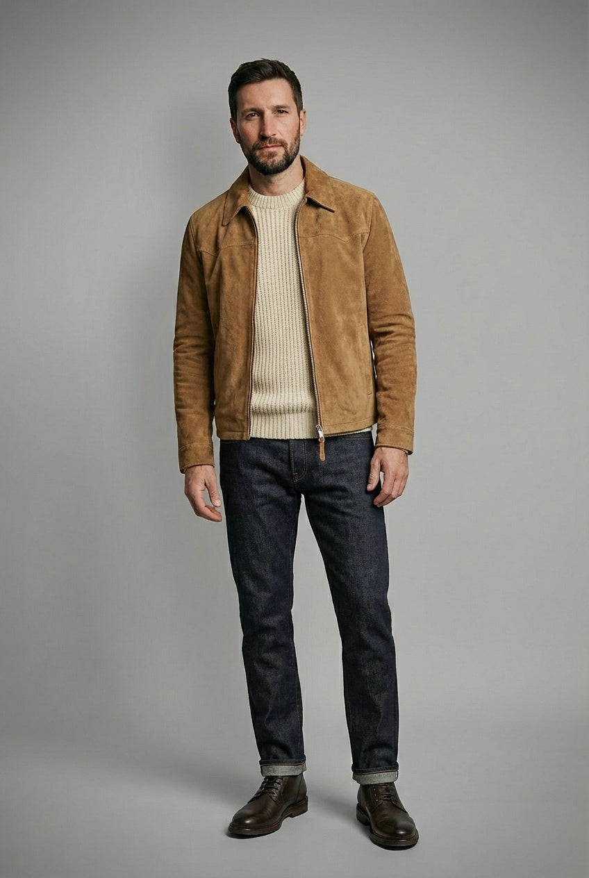 Miscat Authentic Suede trucker Jacket