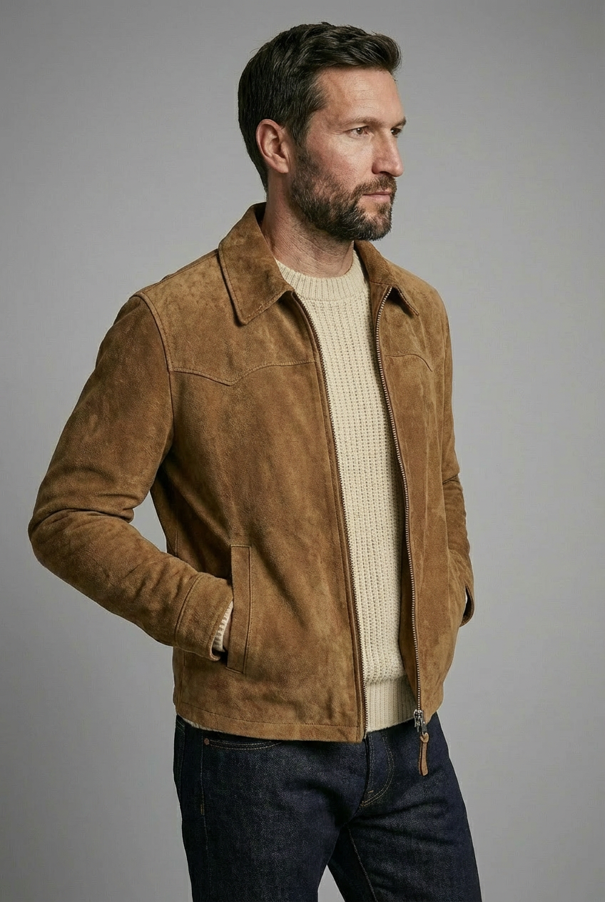 Miscat Authentic Suede trucker Jacket