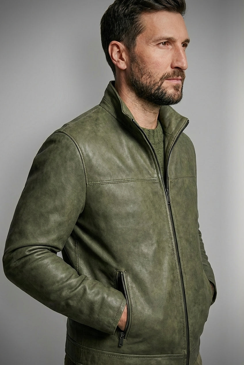 Oliver Authentic bomber leather Jacket